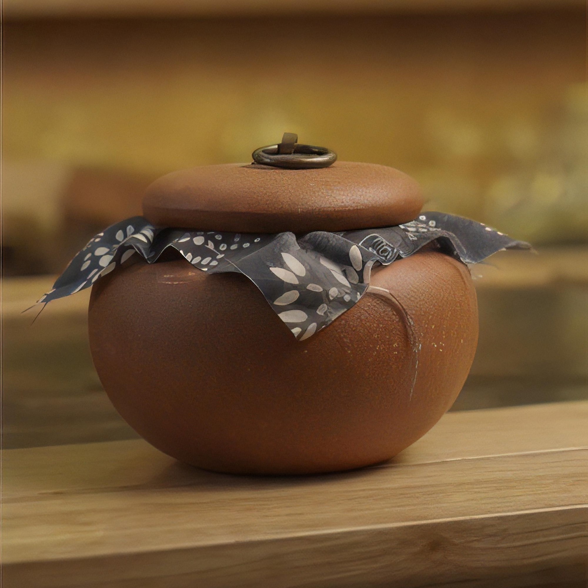 Yixing-clay-jar-store-black-tea-and-fermented teas